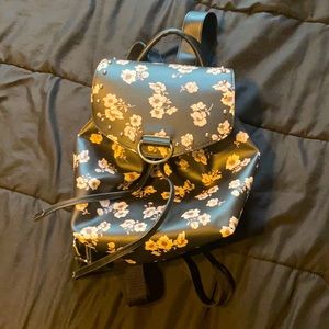 Black floral bag